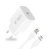TECH-PROTECT NC20W 1-PORT NETWORK CHARGER PD 20W + LIGHTNING CABLE WHITE